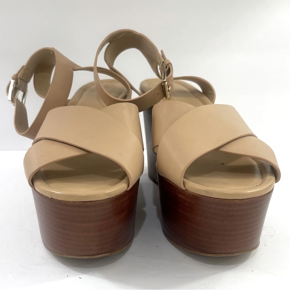 Michael Kors Abbott Wood Wedge Sandals - Picture 9 of 12